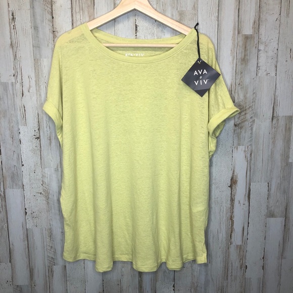 pale yellow plus size tops